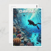 ダハブエジプトスキューバダイバー ポストカード (正面/裏面)