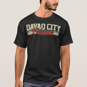 ダバオシティフィリピンレトロヴィンテージギフト Tシャツ