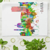 ダバオ市フィリピンスカイライン キッチンタオル (折り畳み)