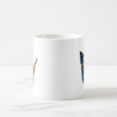 ダバングする犬のクールなアート コーヒーマグカップ (中央)