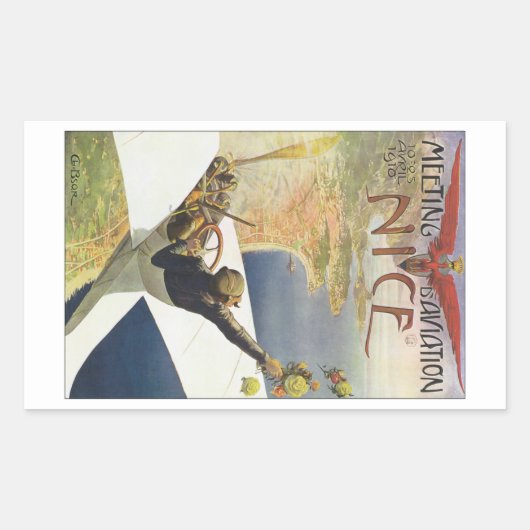 ダビエーションニース会議 長方形シール (正面)