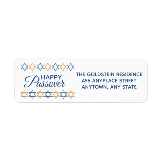 ダビッエレガントド・パソバーのブルーと金ゴールドのスター ラベル (正面)