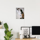 ダビッドズフクロウプリント ポスター (ホームオフィス)