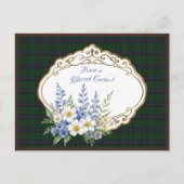 ダビッドソンスコティモダンッシュタータンチェックイースターフローラ シーズンポストカード (正面)