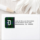 ダビッドソンタータンチェックプレイドモノグラム住所 シール (インサイチュ)