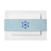 ダビッドブルーとホワイトのイスラエルのユダヤ人スター 招待状ベリーバンド (正面例)