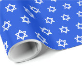 ダビッドブルーの白王室の星 ラッピングペーパー (ロールコーナー)