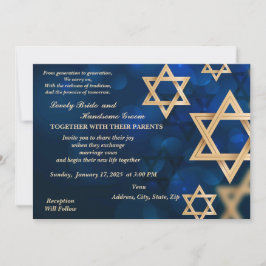 ダビッドユダヤ人の黄金の星 招待状