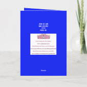 ダビッドランプの輝く星を持つユダヤのユーモアGenie カード (裏面)