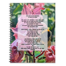 ダビッド詩篇23聖書的引用文 ノートブック