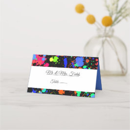 ダビッ絵を描ドのバルミツワー星ネオン(ばちゃばちゃ)跳ねる プレイスカード