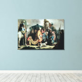 ダビデがサウル王にゴリアテの頭を捧げる キャンバスプリント (インサイチュ (ウッドフロア))