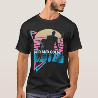 ダビデとゴリアスクリスチャンレトロT-S Tシャツ