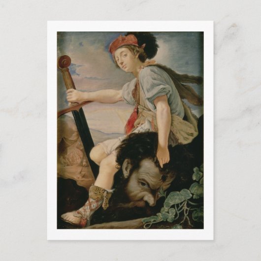 ダビデとゴリアテの頭 ポストカード (正面)