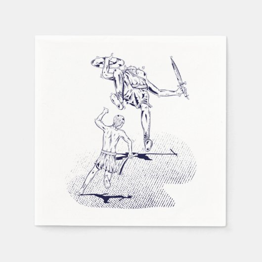 ダビデとゴリアテ スタンダードカクテルナプキン (正面)