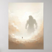 ダビデとゴリアテ、聖書の絵画、キリスト教アート、 ポスター (正面)