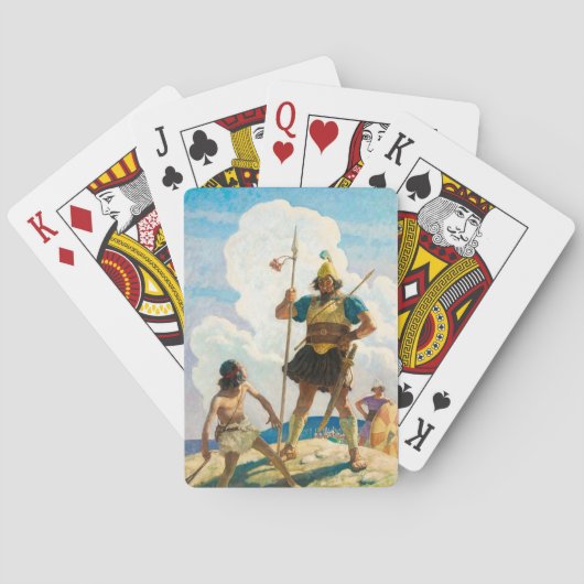 ダビデとゴリアテ， 1940年Newell Convers Wyeth著 トランプ (裏面)