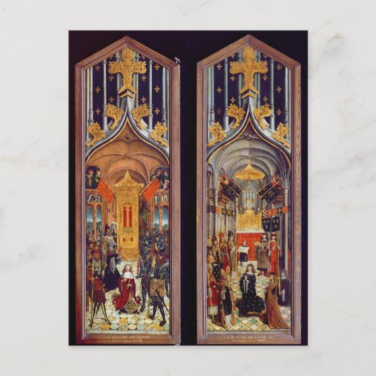 ダビデとルイ12世の戴冠式1501 ポストカード (正面)