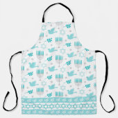 ダビデのハヌカー星、鳩、ハヌカーのキャンドル エプロン (正面)