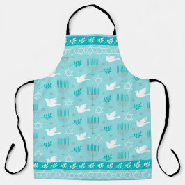 ダビデのハヌカー星、鳩、ハヌカーのキャンドル エプロン