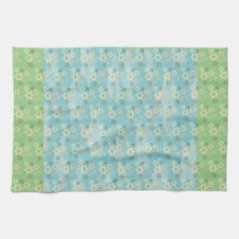 ダビデのパソバーブルーとグリーンスター キッチンタオル