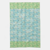 ダビデのパソバーブルーとグリーンスター キッチンタオル (縦)