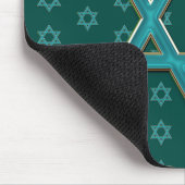 ダビデのメタリックブルー マウスパッド (コーナー)