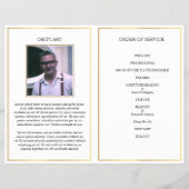 ダビデのユダヤ人の星、折り畳み式の葬儀パンフレット チラシ (裏面)