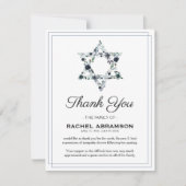 ダビデのユダヤ人葬祭スター サンキューカード (正面)