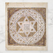 ダビデの中世の星 ワインラベル (シングルラベル)