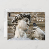 ダビデの像と鳩 ポストカード (正面/裏面)