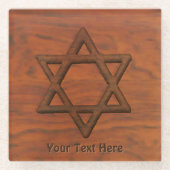 ダビデの彫刻木星 ガラスコースター (正面)