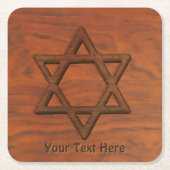 ダビデの彫刻木星 スクエアペーパーコースター (正面)