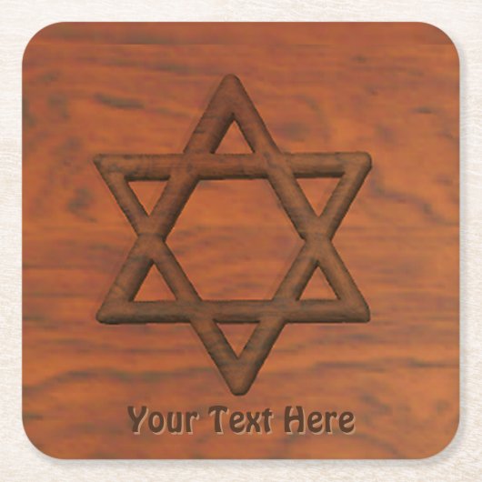 ダビデの彫刻木星 スクエアペーパーコースター (正面)