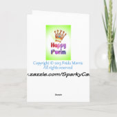 ダビデの星が付いている幸せなPurimのおもしろいカード王冠 カード (裏面)