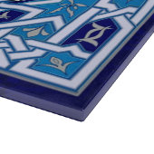 ダビデの星と(ユダヤ教)メノラーガラスのカッティングボード カッティングボード (角)