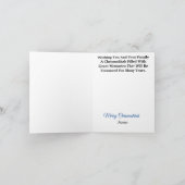 ダビデの星のクリスマスツリーのクリズムカカード カード (内部)