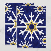 ダビデの星のスノーフレーク シーズンカード (正面/裏面)