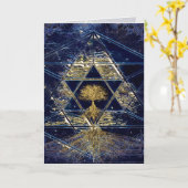ダビデの星 グラフィック アーツ カード (黄色い花)