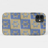 ダビデの星 ゴールド ブルー メタル Case-Mate iPhoneケース (裏面(横))
