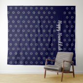 ダビデの星 | ハヌカ 祝い 青 | 背景 タペストリー (インサイチュ(横))