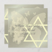 ダビデの星/バターファイルバルミツワー招待状, 招待状 (正面/裏面)