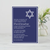 ダビデの星 バー・ミツヴァ招待状 輝く星 招待状 (スタンド正面)