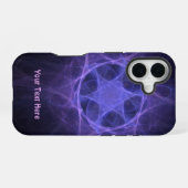 ダビデの星 フラクタル 紫 iPhone 16ケース (裏面横)