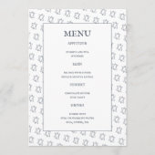 ダビデの星　ベネイ・バット・バー・ミッツバ　ユダヤ教の結婚式 メニュー (正面)