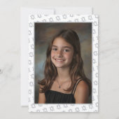 ダビデの星 ベネイ・バット・バー・ミッツヴァ カスタム・フォト 招待状 (裏面)