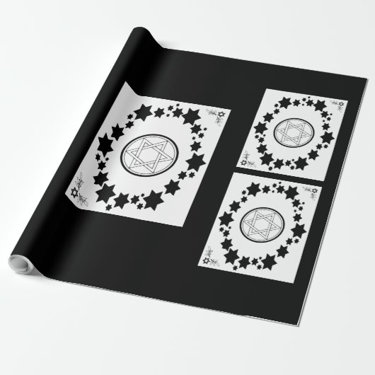 ダビデの星 –  ラッピングペーパー (アンロールド)