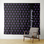 ダビデの星 | 黒 | ハヌカ― 背景 タペストリー (インサイチュ(横))