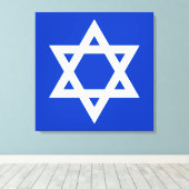 ダビデの白と青の星 キャンバスプリント (インサイチュ (ウッドフロア))