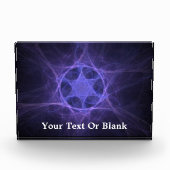 ダビデの紫色のフラクタル星 フォトブロック (正面)